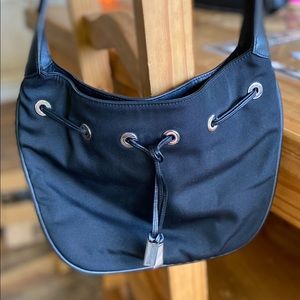 Gucci Nylon Canvas Leather Hobo Handbag